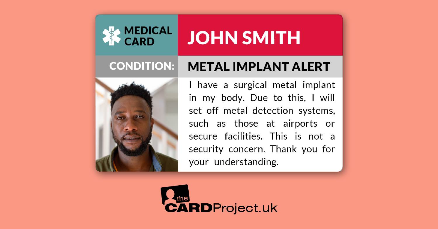 Metal Implant Photo ID Card (FRONT)